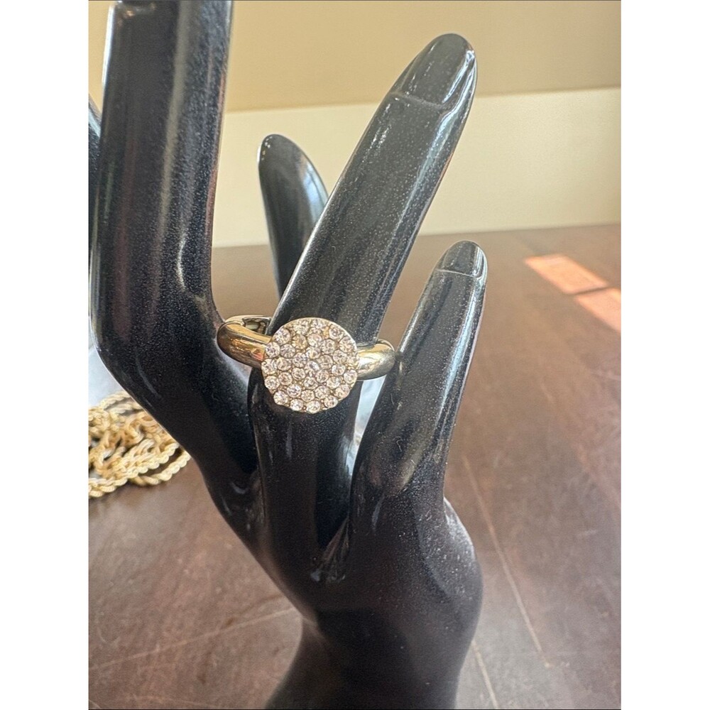 Crystal Pavé Circle Ring stretchy